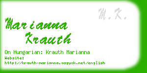 marianna krauth business card